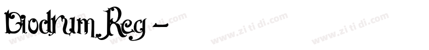 Diodrum Reg字体转换